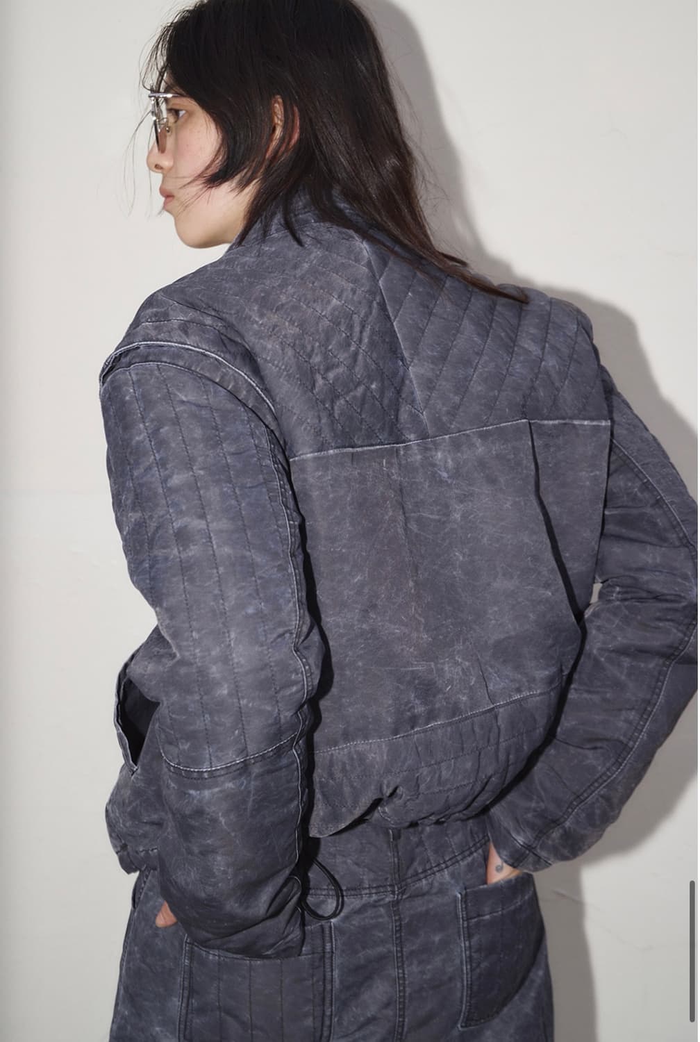  G_BIKER QUILTED JUMPER / BLACK  상품이미지3