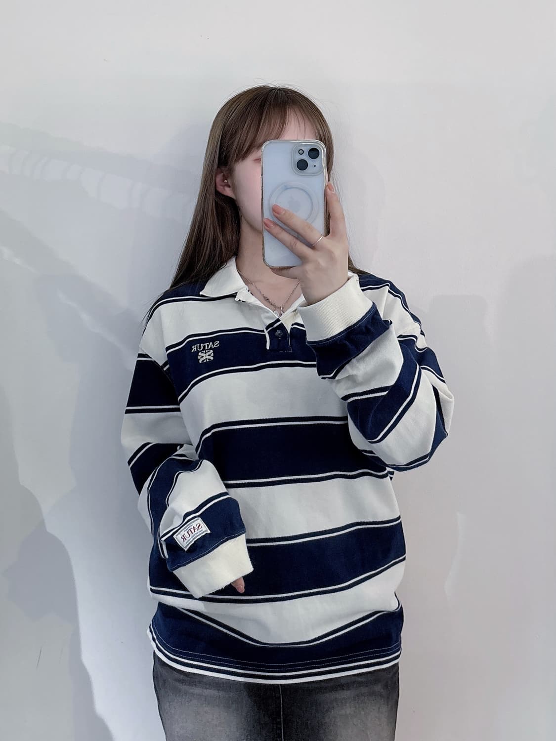 세터 럭비 스트라이프 피케 롱슬리브 상품이미지1