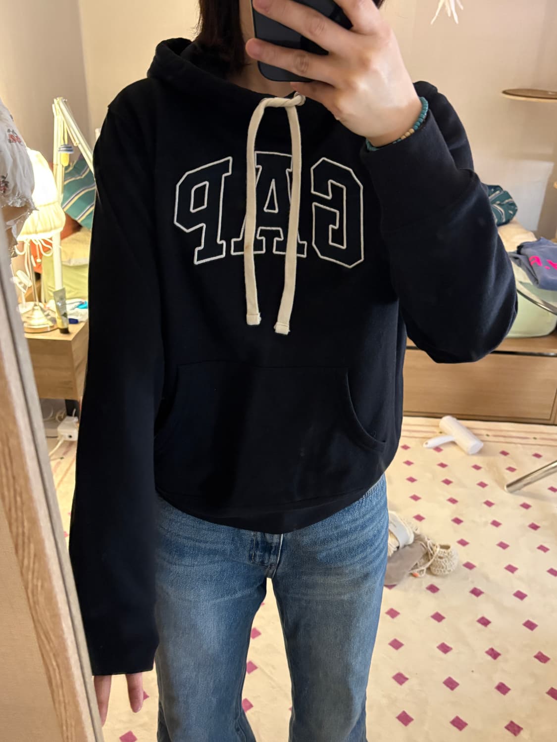 갭 블랙 후드 xs 상품이미지3