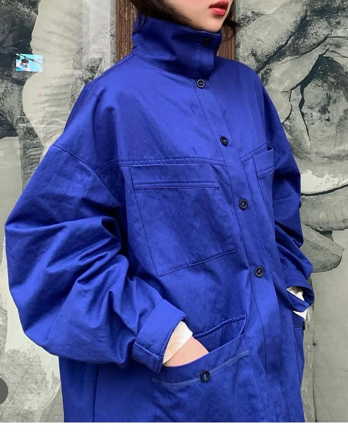 에토스 블루 셔츠 자켓 상품이미지2