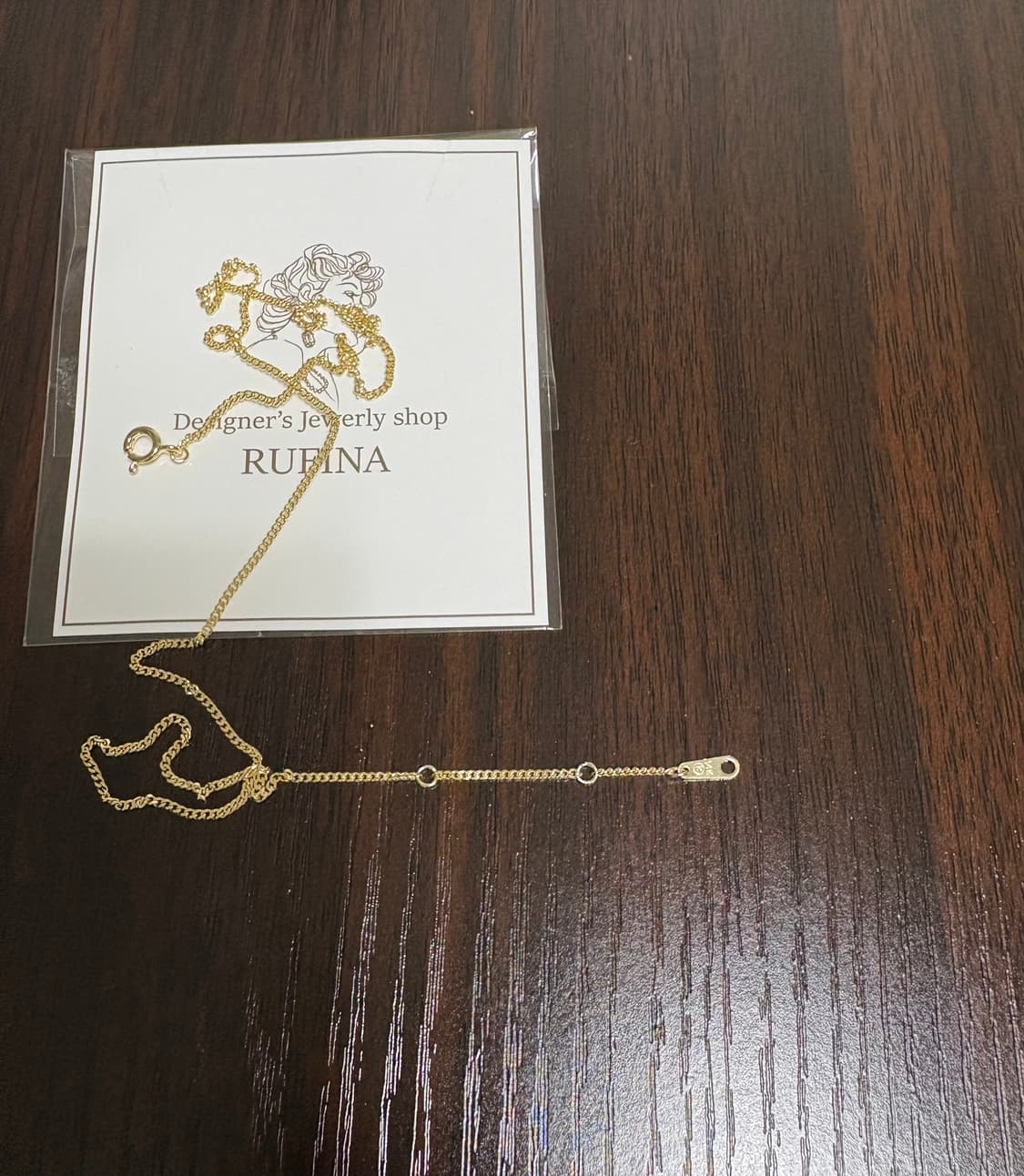 루피나 14k 0.7돈 커브체인 민줄 목걸이 새상품 상품이미지1