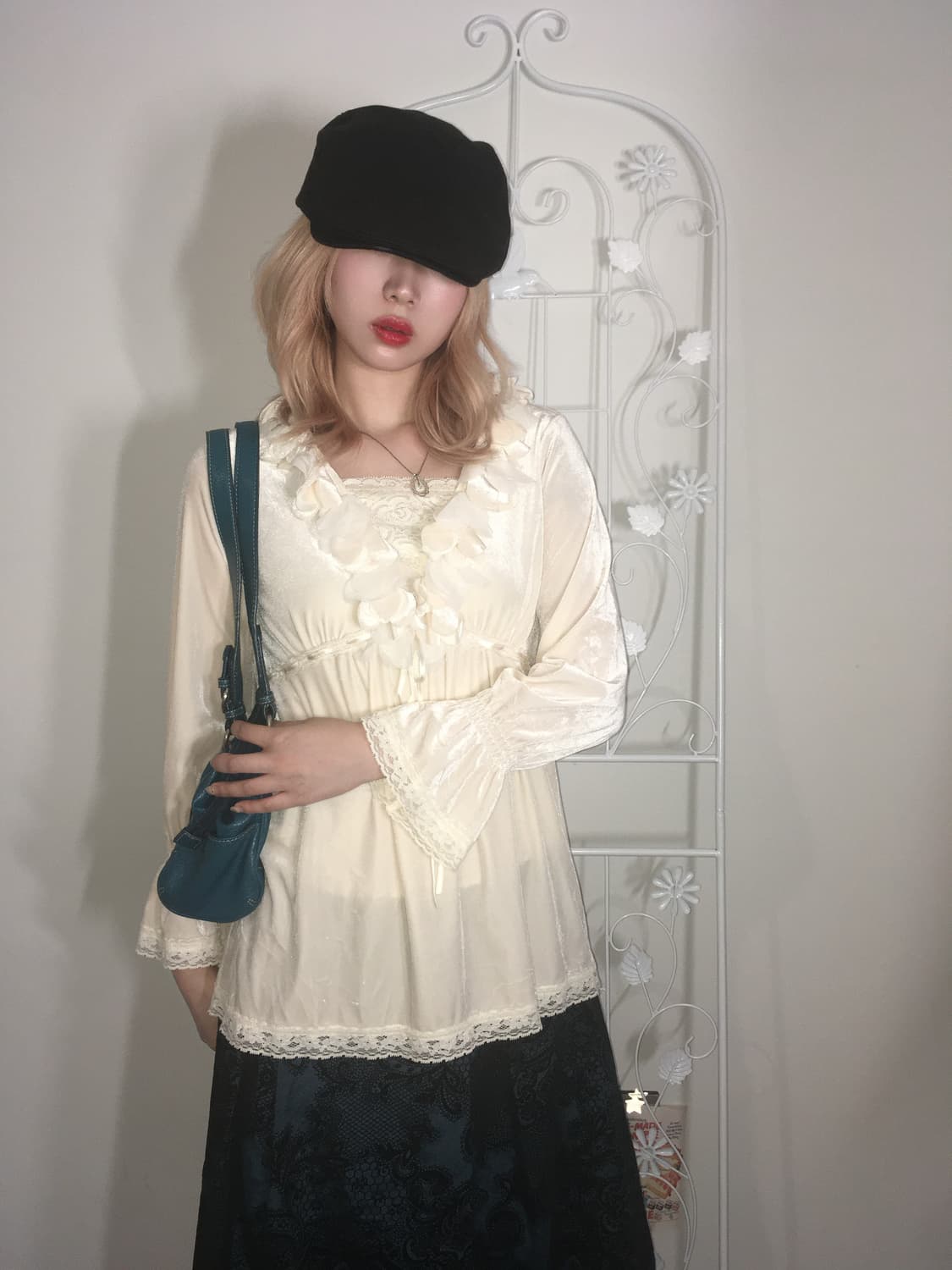 jpn vintage ivory lace antique blouse 상품이미지2