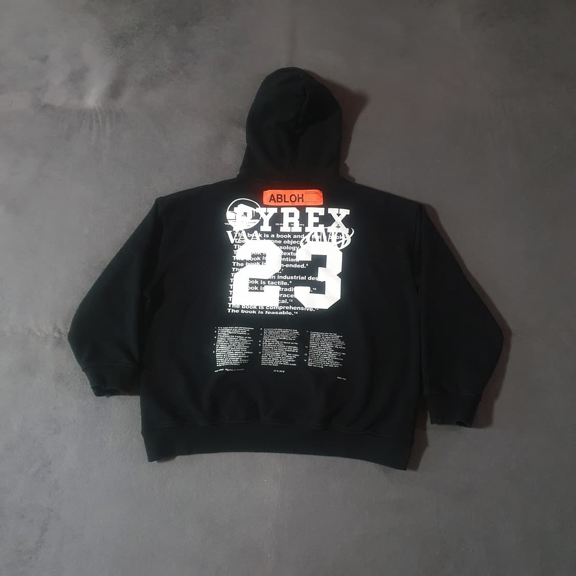 오프화이트 버질아블로 MCA 파이렉스 프린트 오버사이즈 후드티 상품이미지2