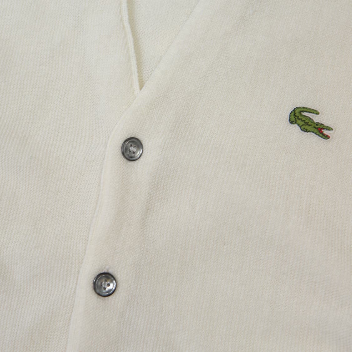 70s IZOD 라코스테 아크릴 가디건 화이트 상품이미지3