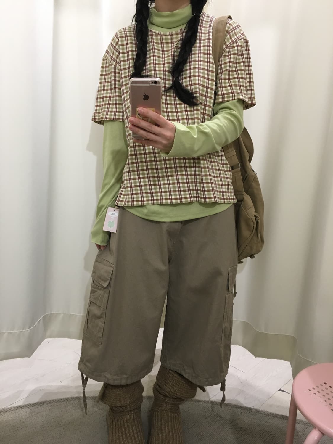Matcha Plaid Layered Set 상품이미지2