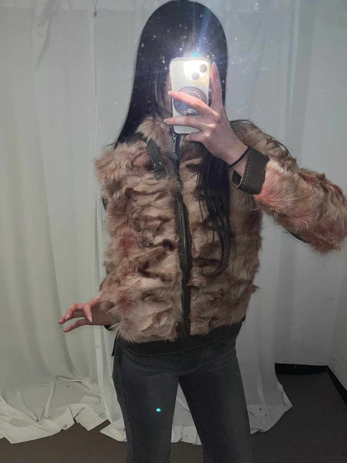 핑크 폭스퍼 자켓 (양가죽 / 폭스퍼)  상품이미지4