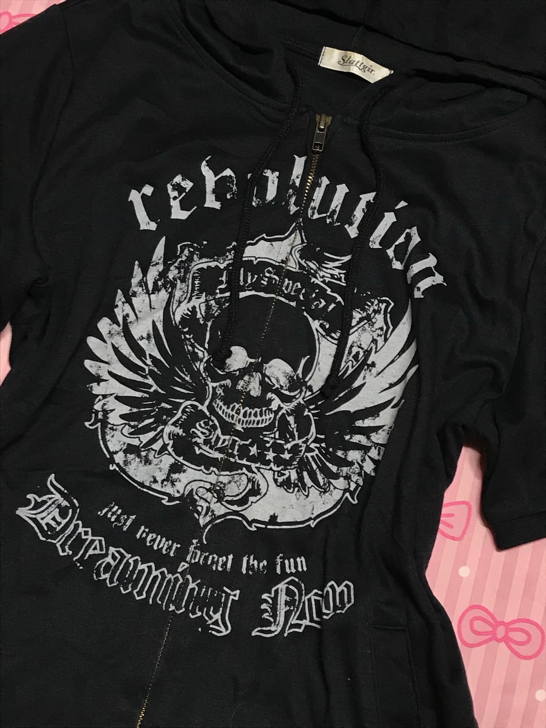 펑크 y2k 후드 반팔 집업 상품이미지2