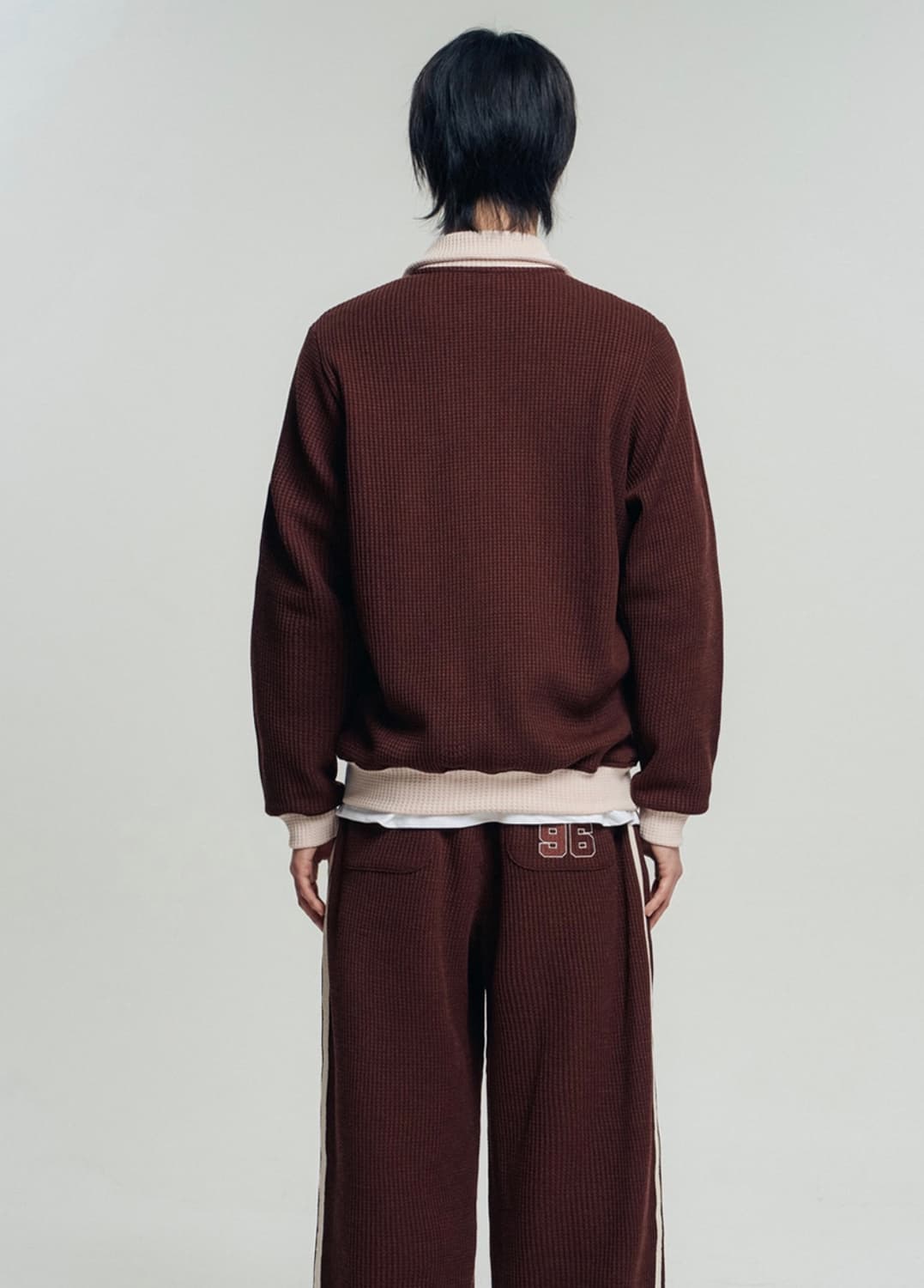 [벤힛] VEN 96 와플 배색 트랙탑 (브라운/L사이즈) 상품이미지4