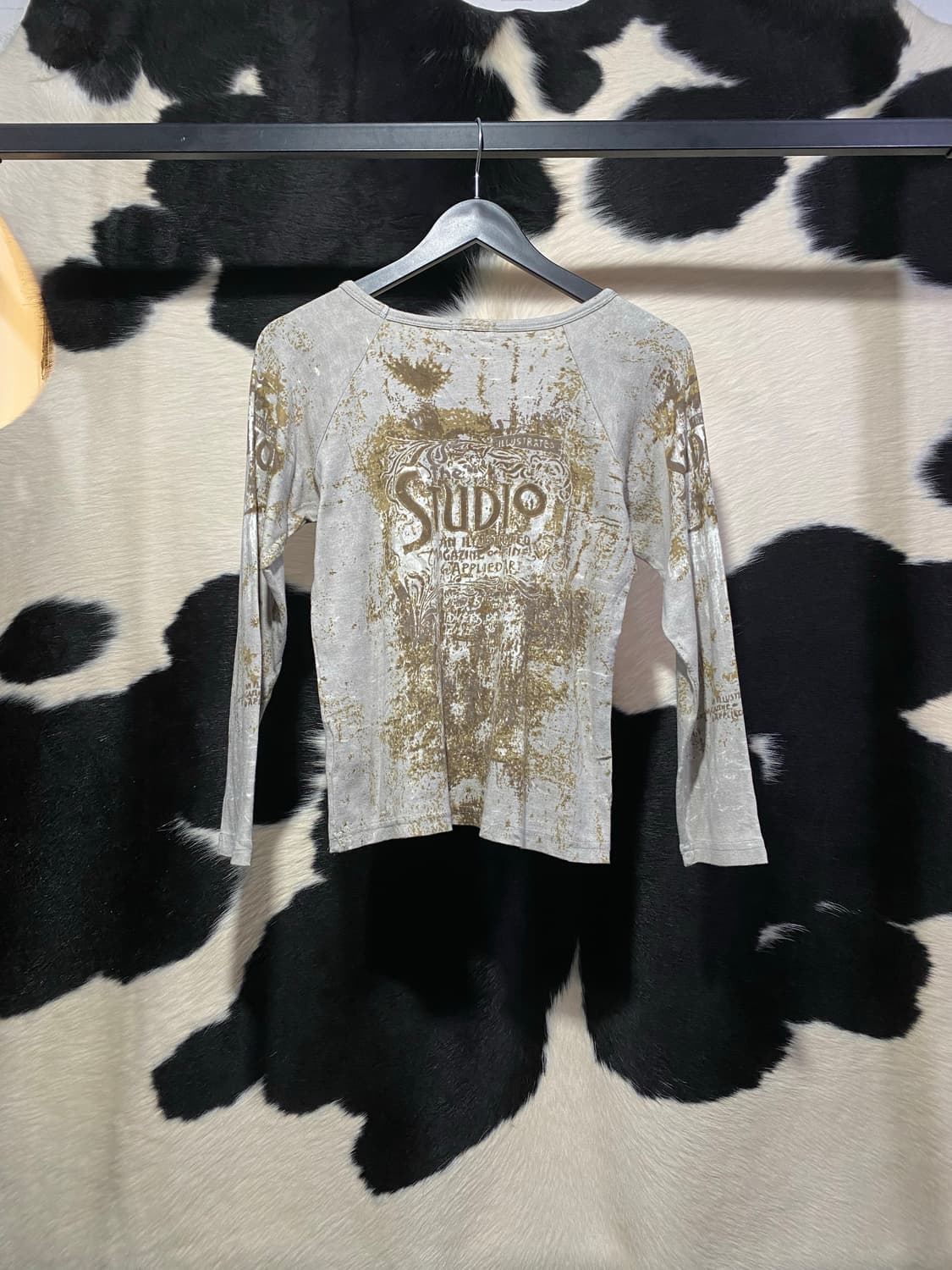 Japanese vtg 스터드 디테일 레터링 롱슬리브 상품이미지5