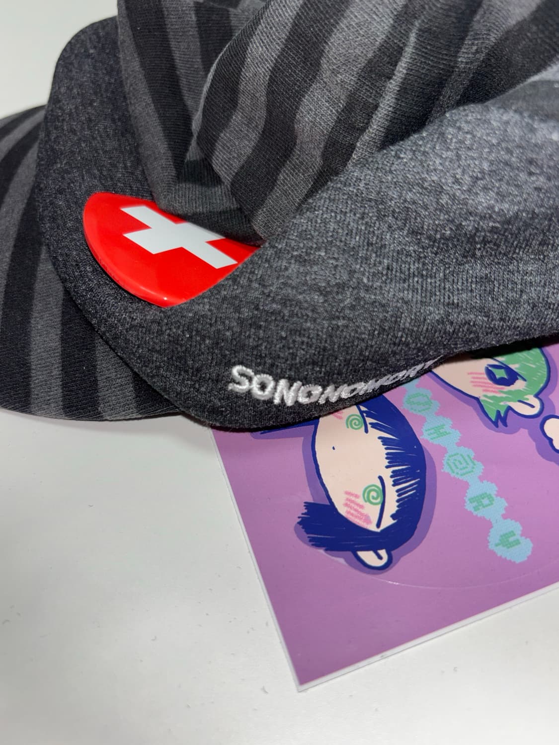 소노노모리 스트라이프 블랙 캡 상품이미지3