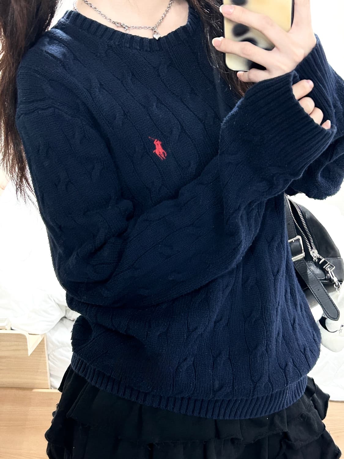 폴로 레드포니 네이비 케이블니트 상품이미지2