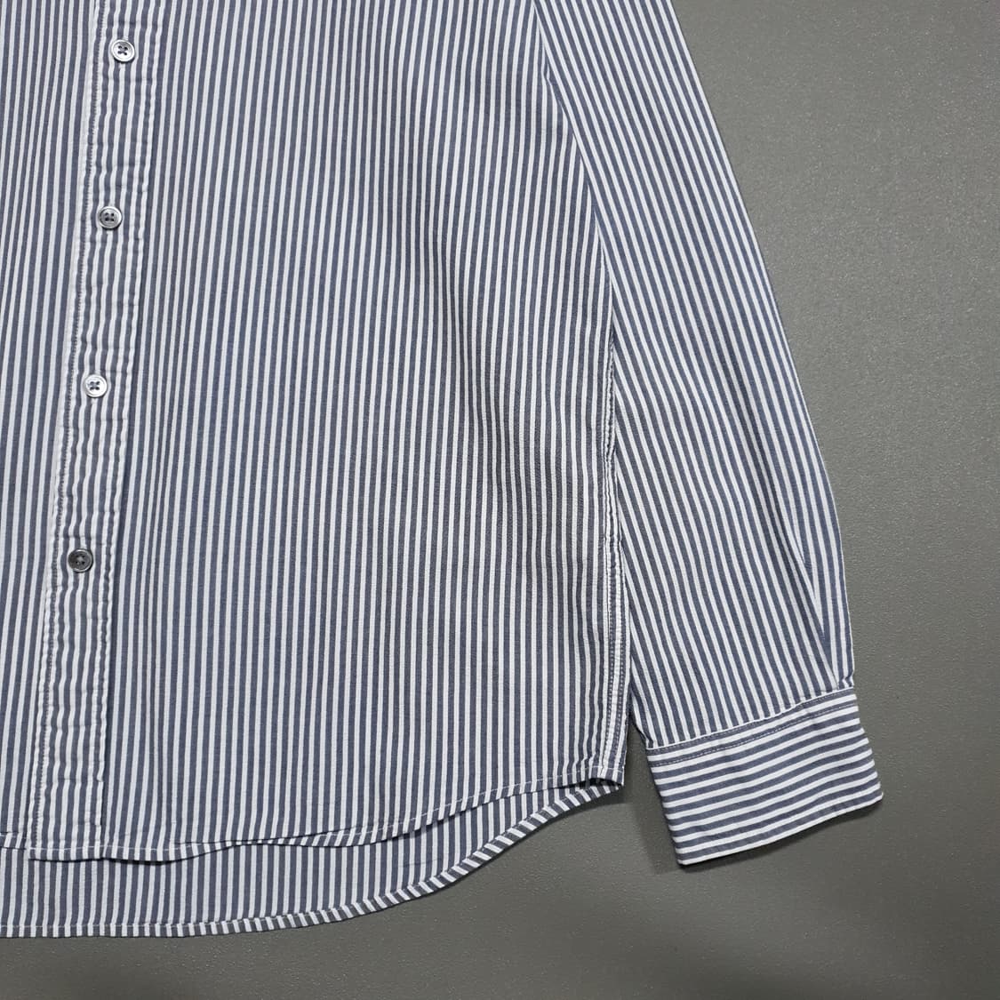 100) 빈폴 멘 신형 24ss 강연 시어서커 스트라이프 셔츠 네이비 상품이미지4