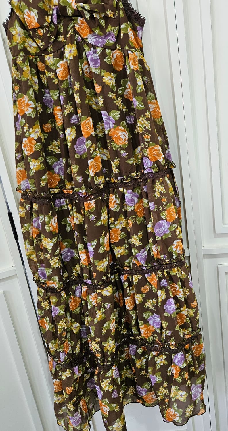 플라워 리본 롱 원피스 상품이미지3