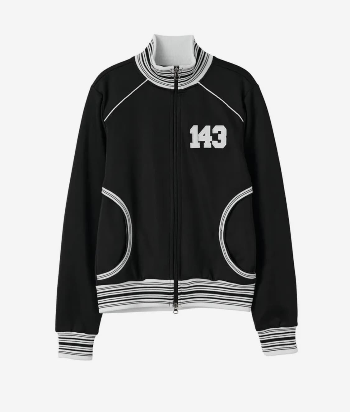 스컬프터 스트라이프 트랙 집업 블랙 상품이미지2