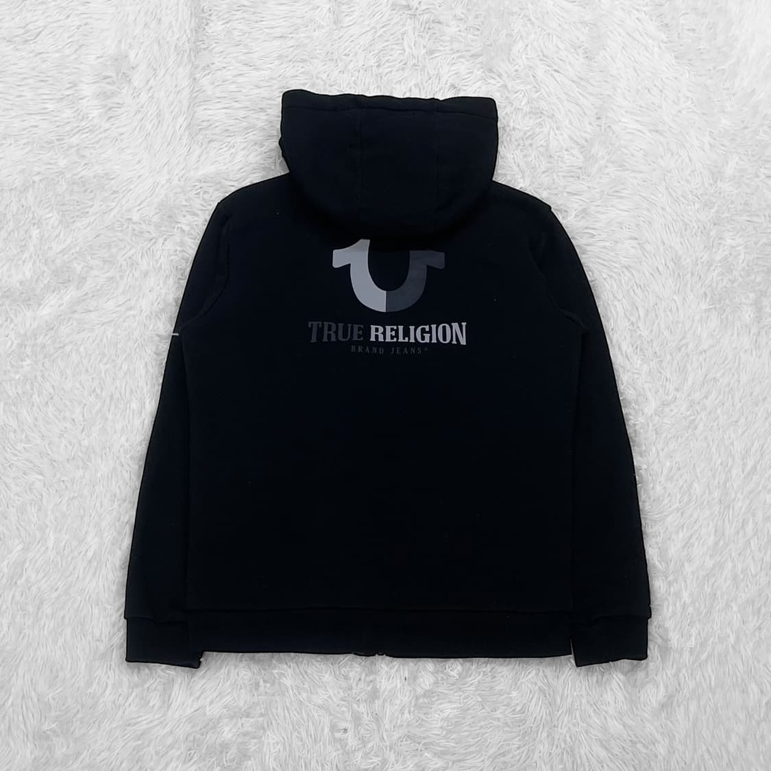 트루릴리전 보아털 후드집업 블랙 상품이미지3