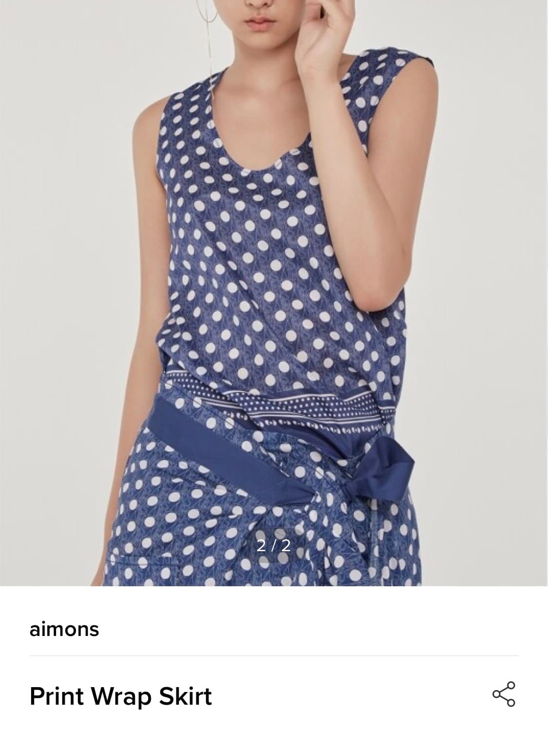 Aimons 리조트 도트  랩 스커트  상품이미지3