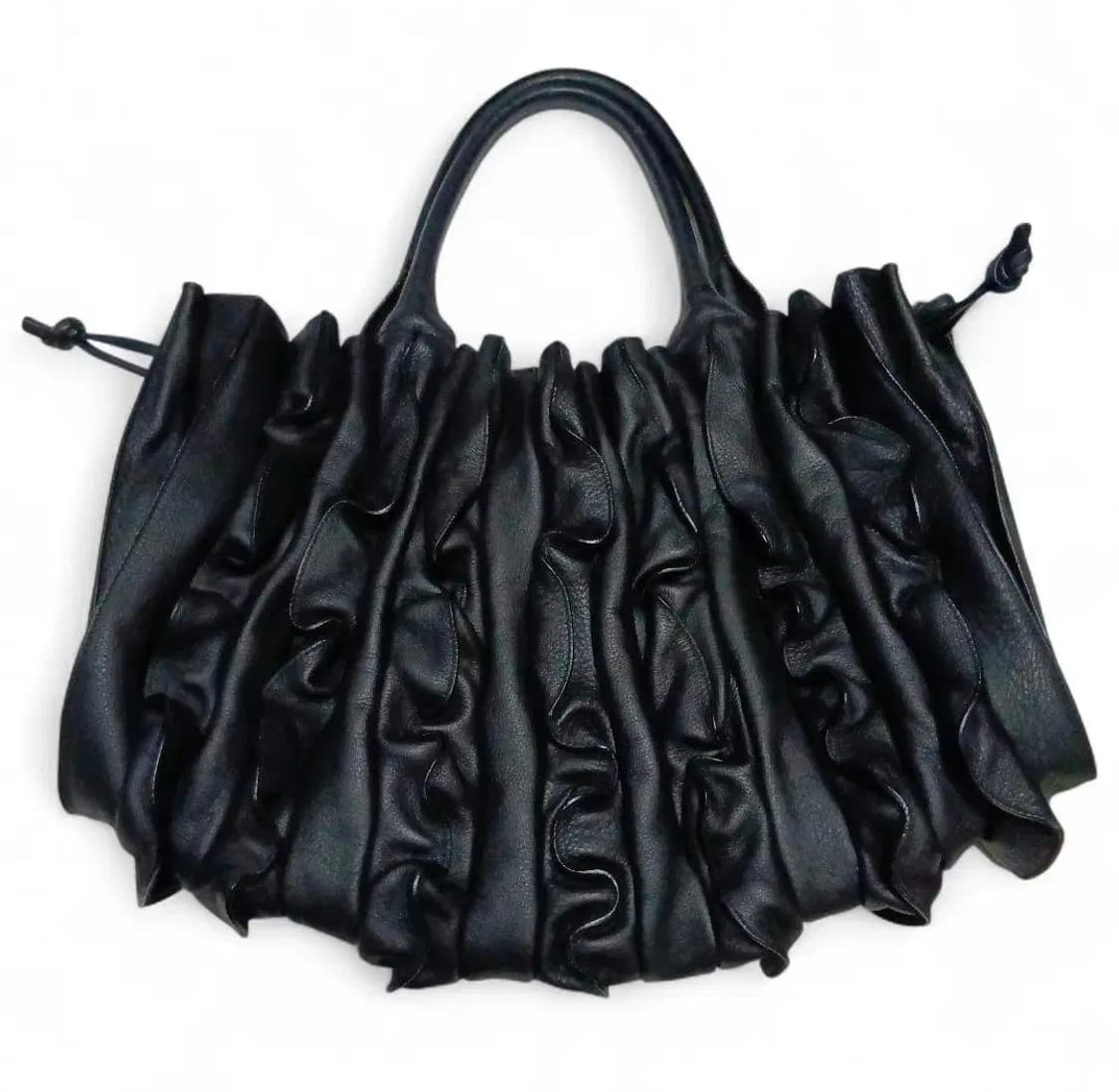 루포 바르셀로나 레더 프릴 보스톤 토트백 꼼데 스타일 상품이미지1