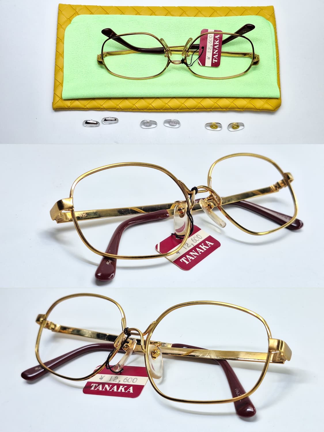 80s 일본제 빈티지 데드스톡 미사용/골드 웰링턴 안경테 HPM 고성능  상품이미지3