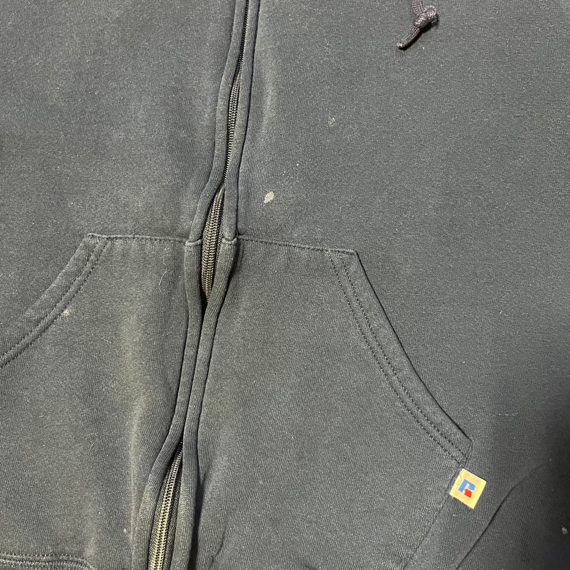 [L] 90s 빈티지 러셀 후드집업 네이비 상품이미지4