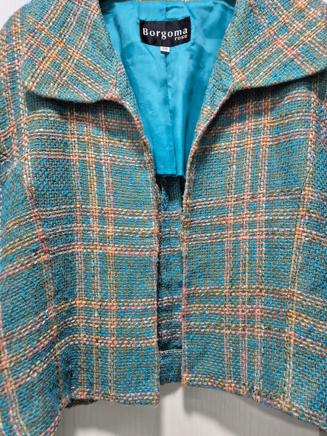 Borgoma 로즈 트위드 체크 자켓 상품이미지8