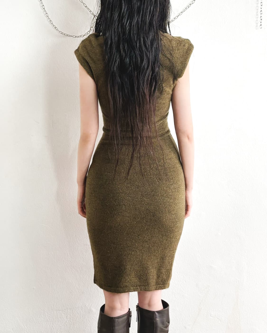 이자벨마랑 asymmetric 드레이프 울 원피스 상품이미지4