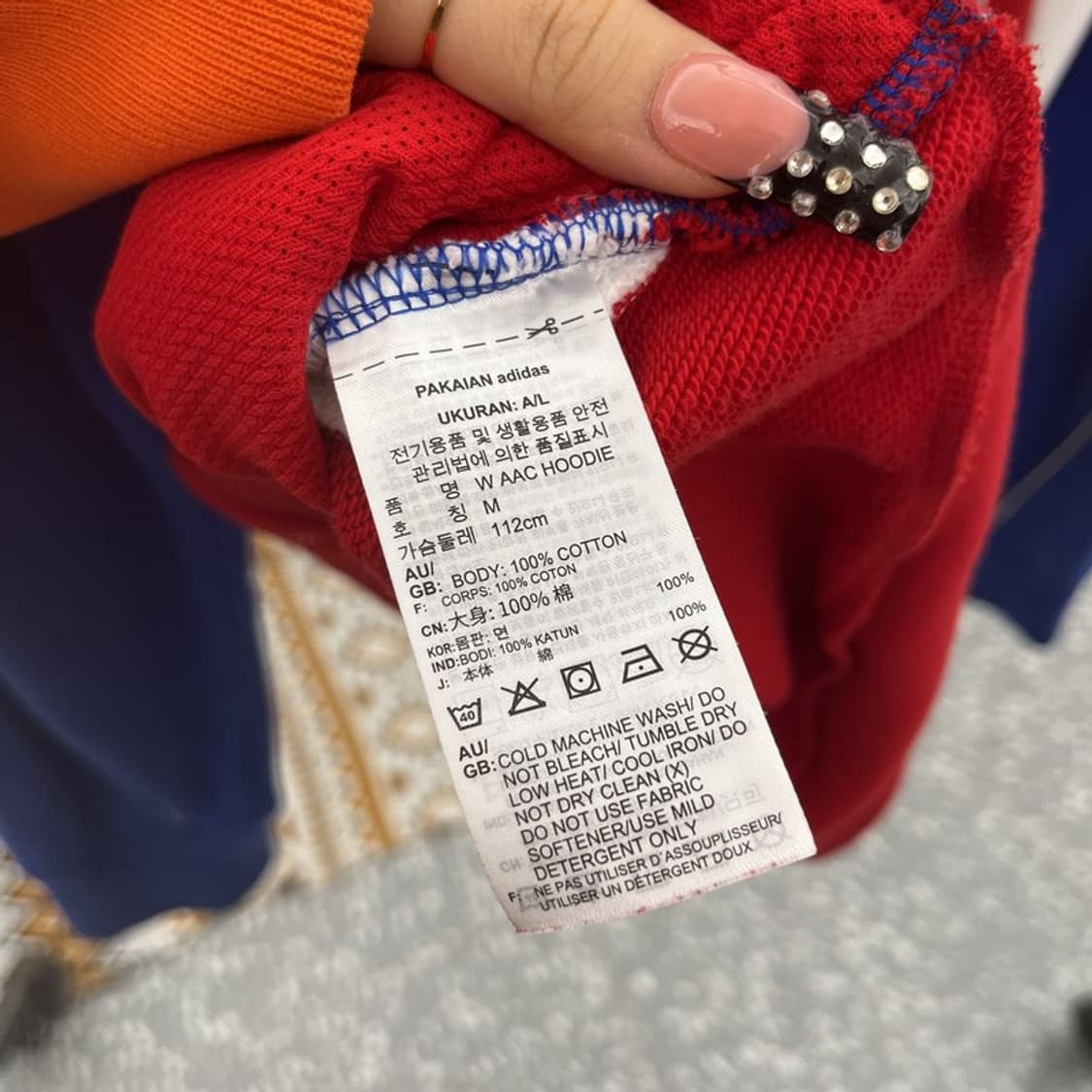 아디다스 올드스쿨 레트로 90's 배색 후드집업 M C10518 상품이미지6