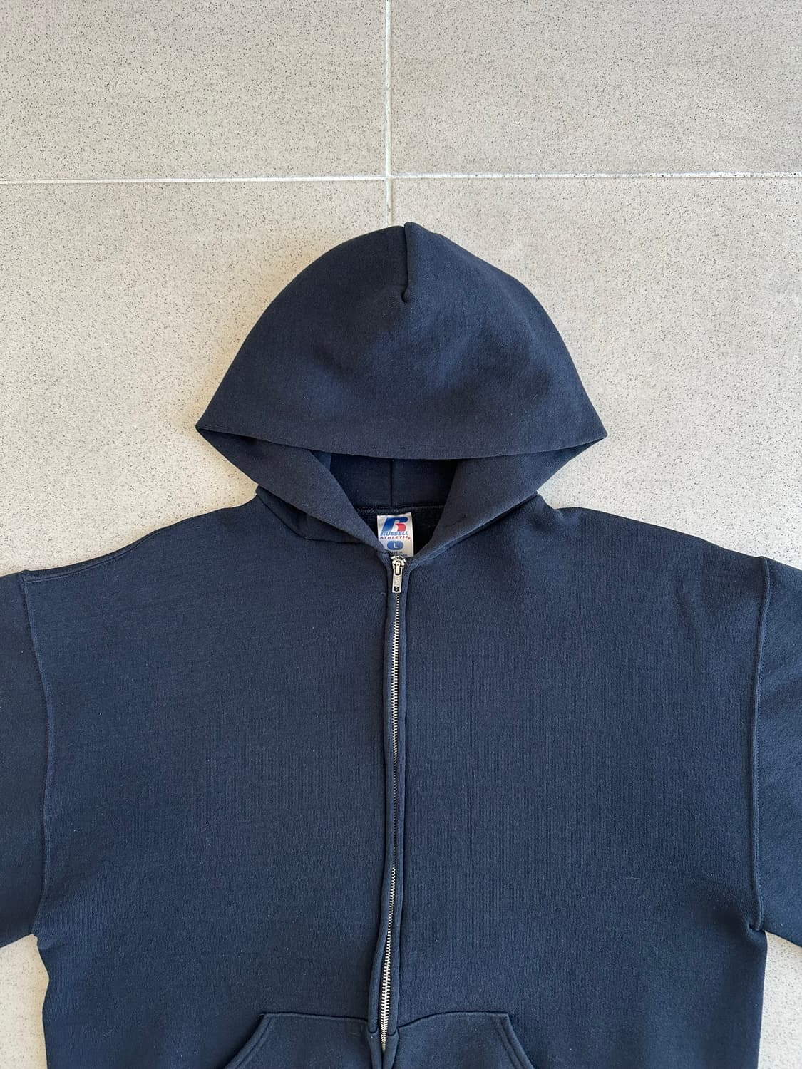 빈티지 러셀 후드집업 블랙 L 상품이미지4