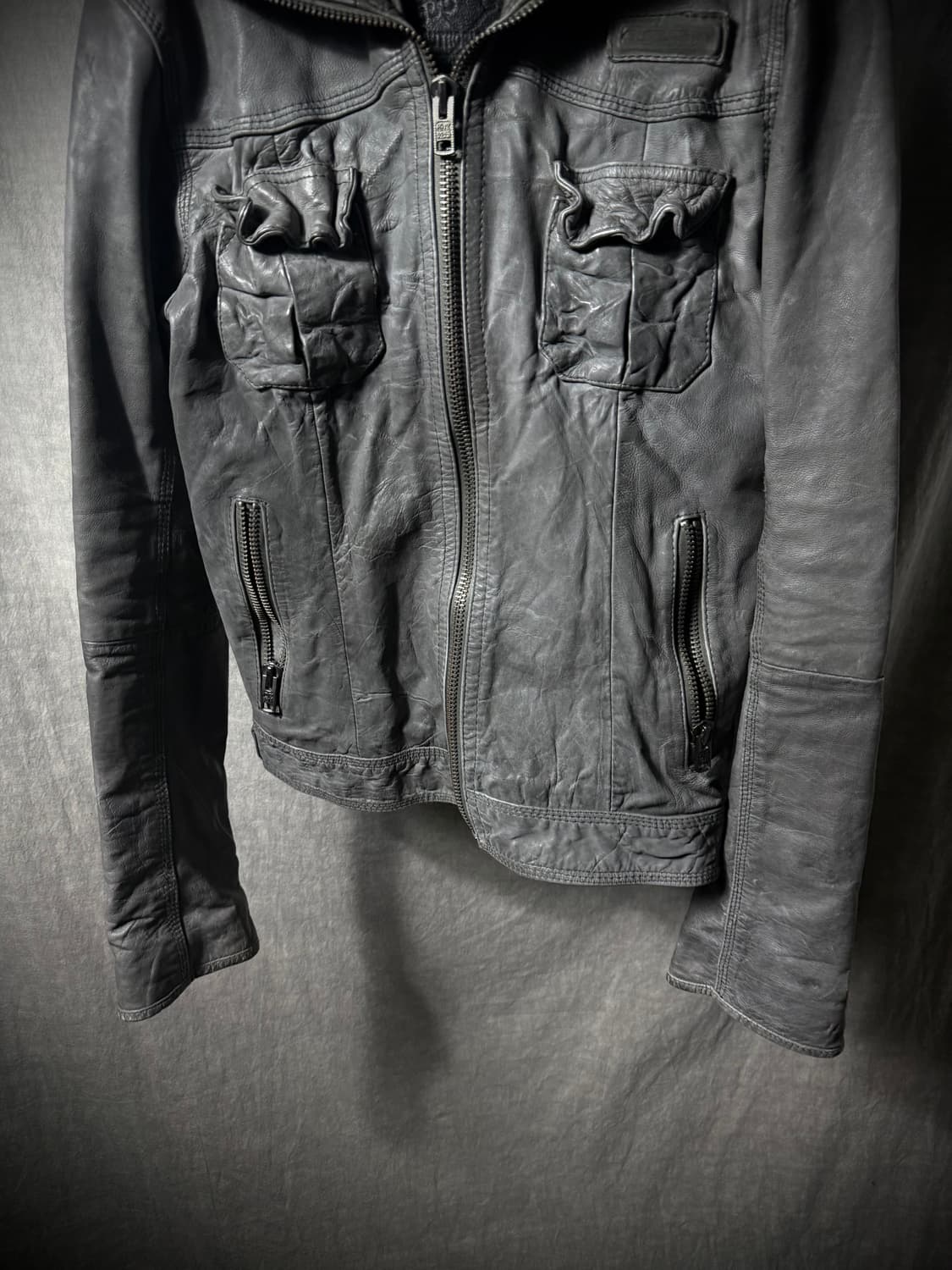 Superdry Vintage Cowhide Leather Jacket  상품이미지4