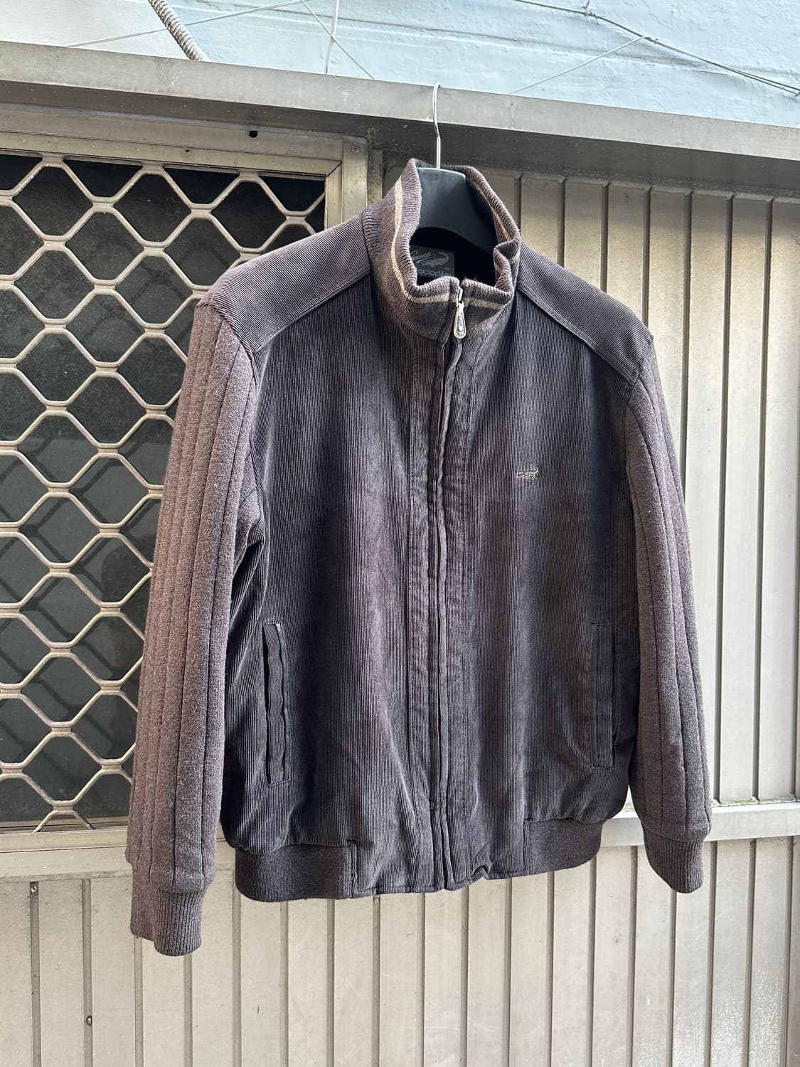 Crocodile corduroy knit bomber 상품이미지1