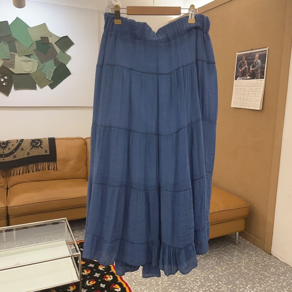 빈티지 모리걸 밴딩 여리 샤 롱스커트 30인치 C08418 상품이미지4