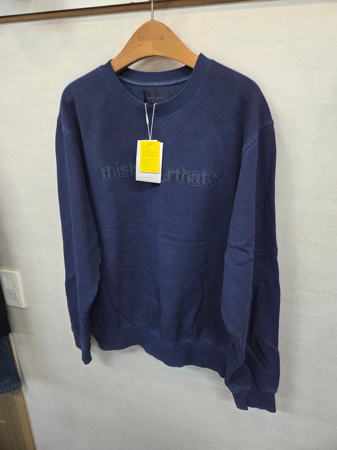 디스이즈네버댓 로고 엠브로이드 약기모 맨투맨 m 상품이미지4