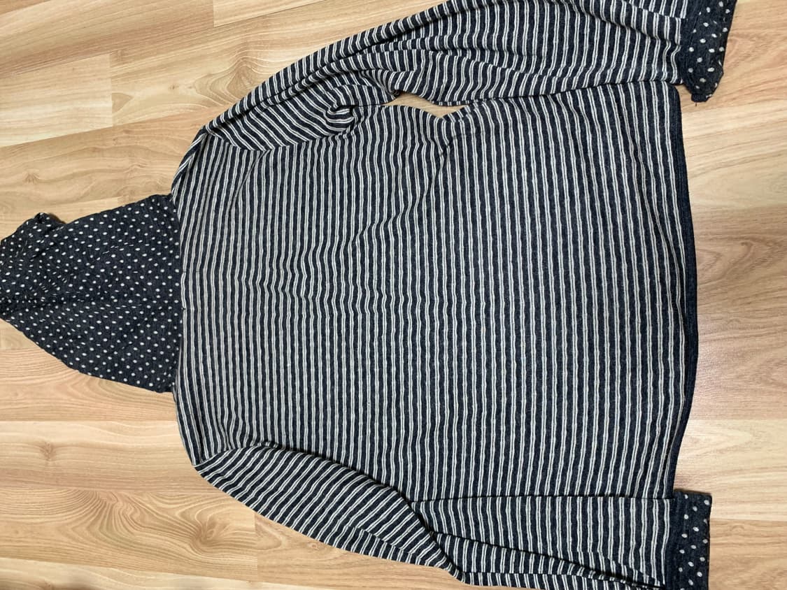 페스토 도트 스트라이프 후디 다크문 상품이미지5