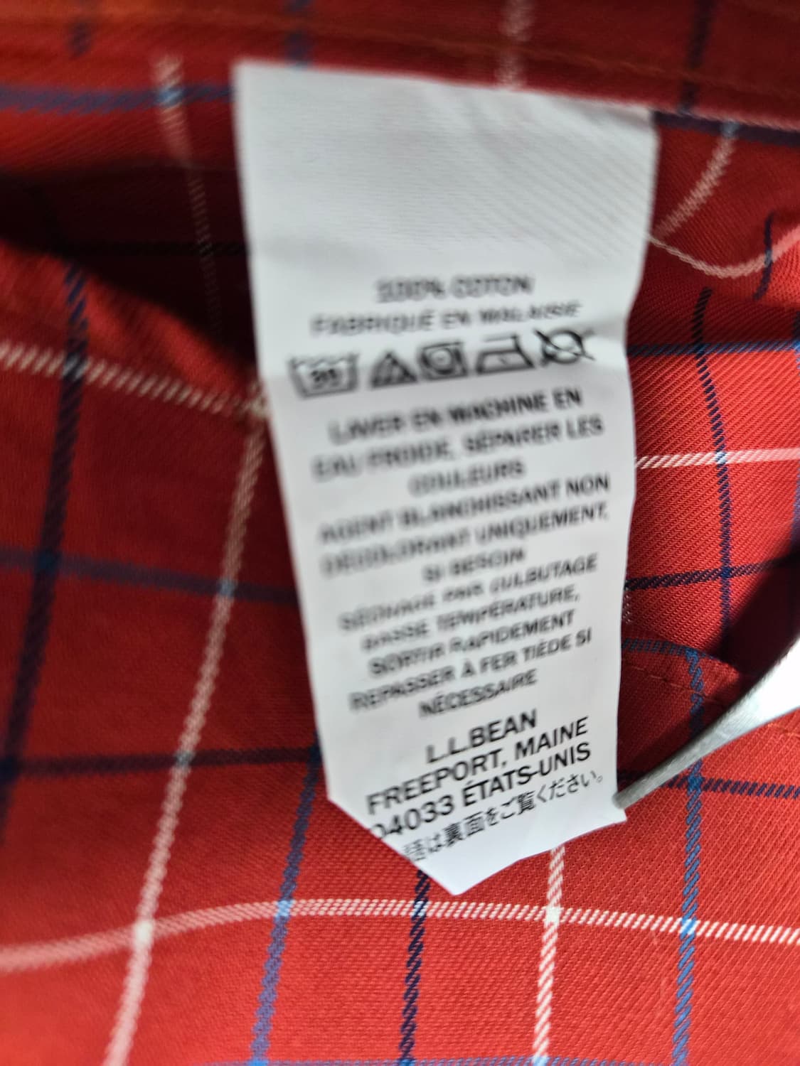 엘엘빈LLBEAN 반팔 체크 셔츠 L사이즈 - S283 상품이미지6