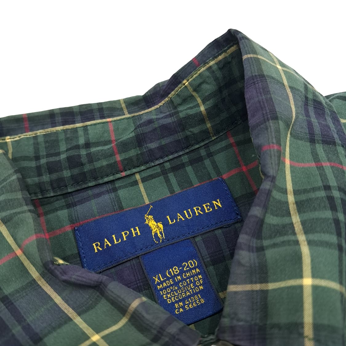 CN409W XL 폴로 랄프로렌 모던 블랙워치 타탄체크 긴팔 셔츠 남방 상품이미지4