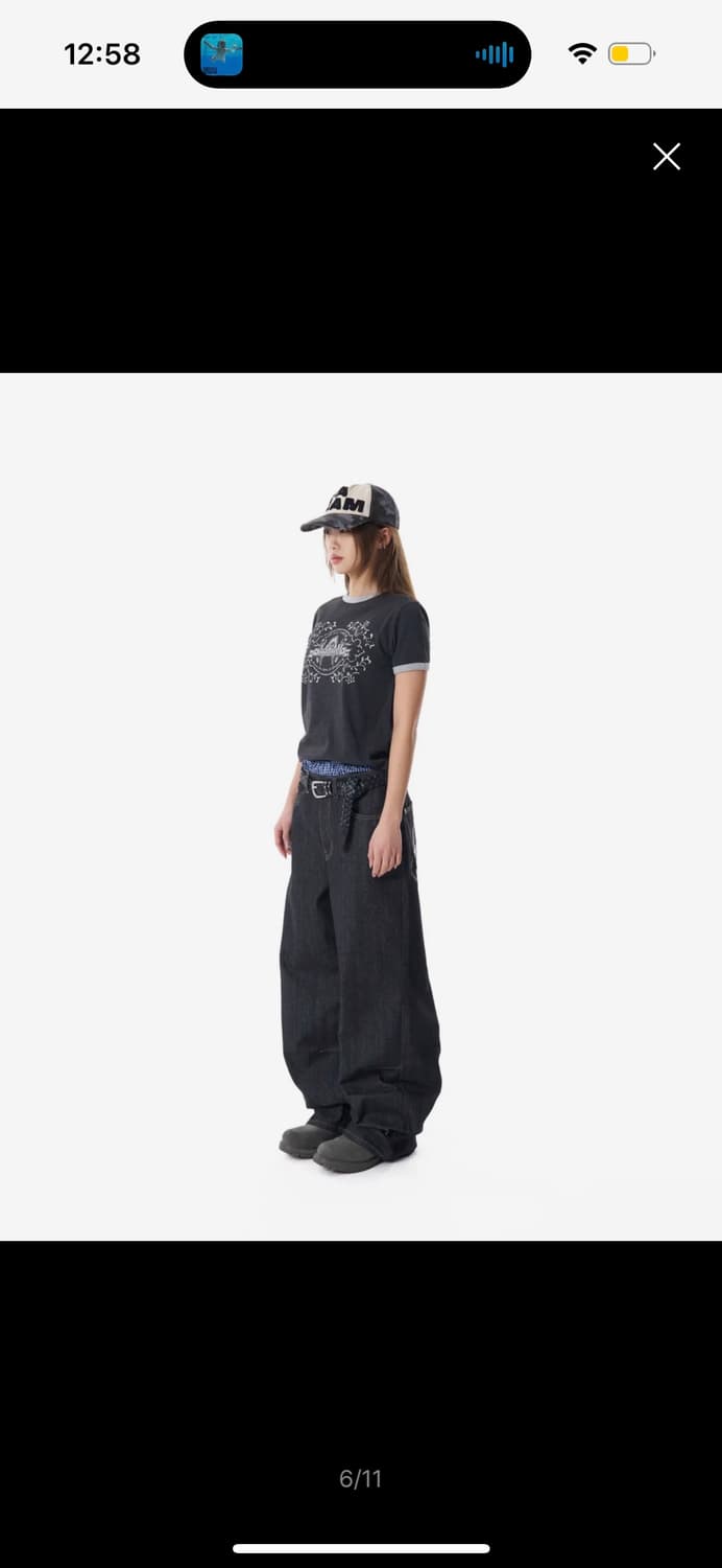 아캄 Snake Printed Denim Pants  상품이미지3