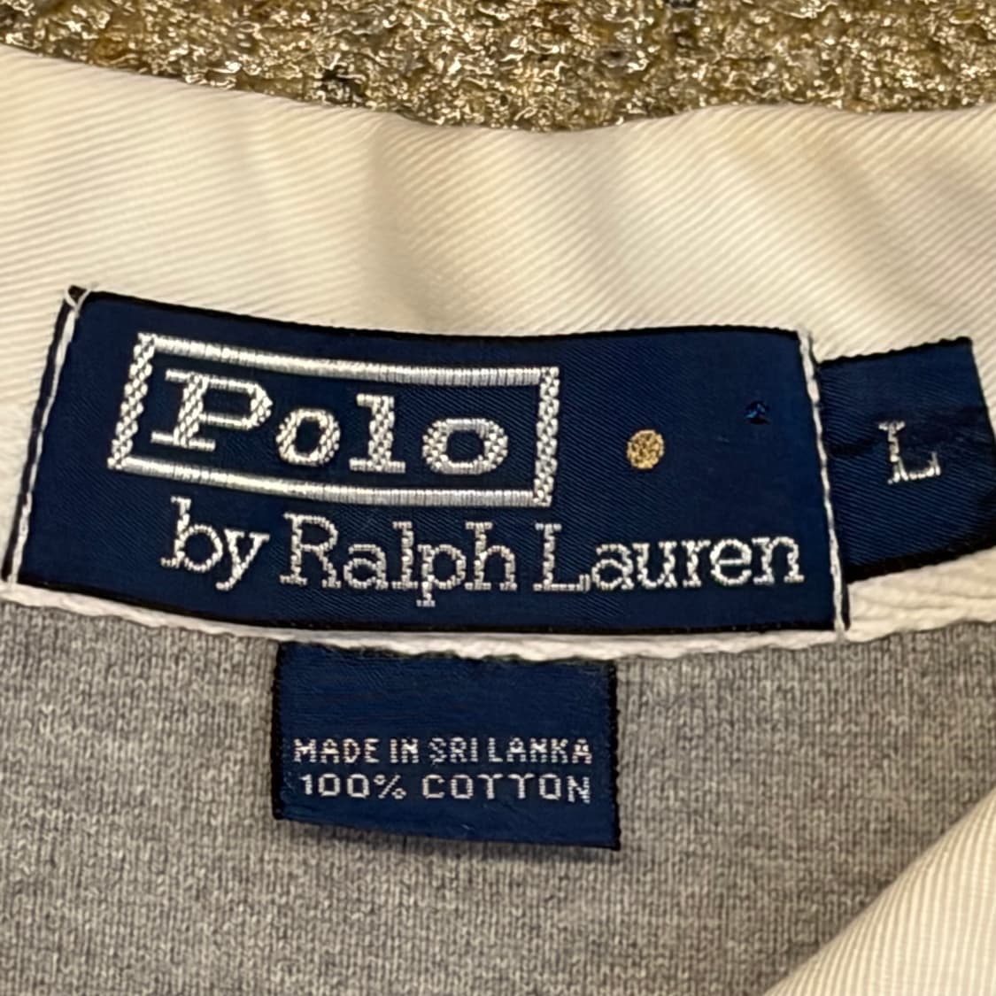레어 90s 미국 빈티지 폴로랄프로렌 헤비코튼 럭비티 카라티 상품이미지5