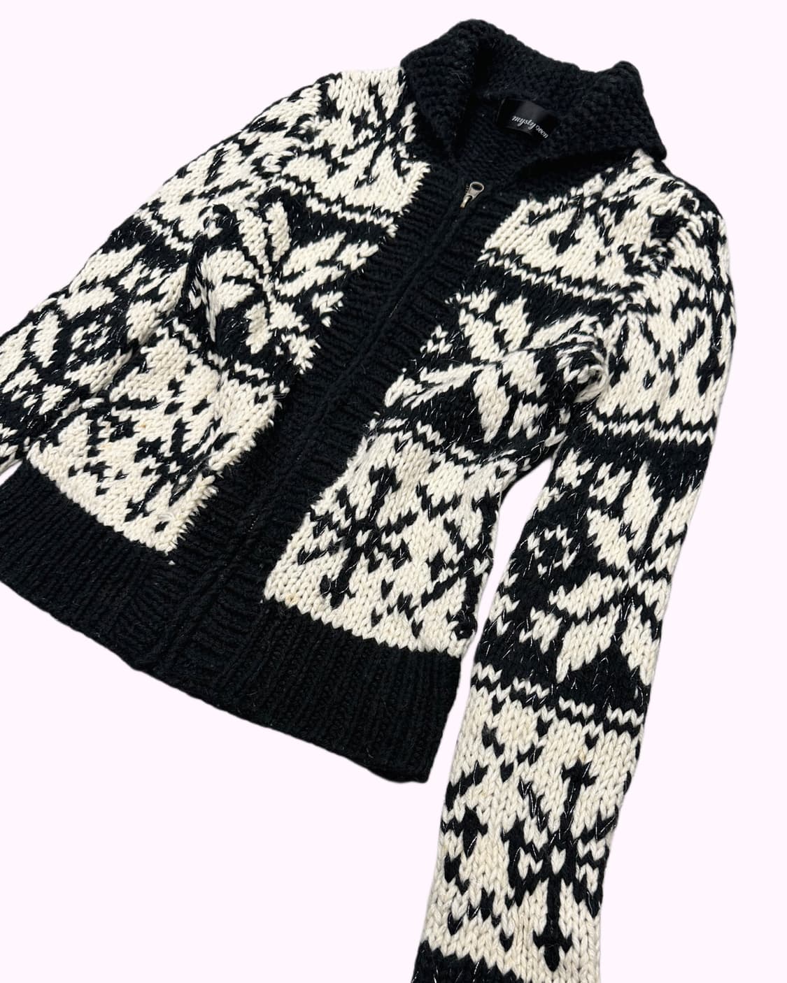MYSTY WOMEN snow pattern knit zip-up 상품이미지2