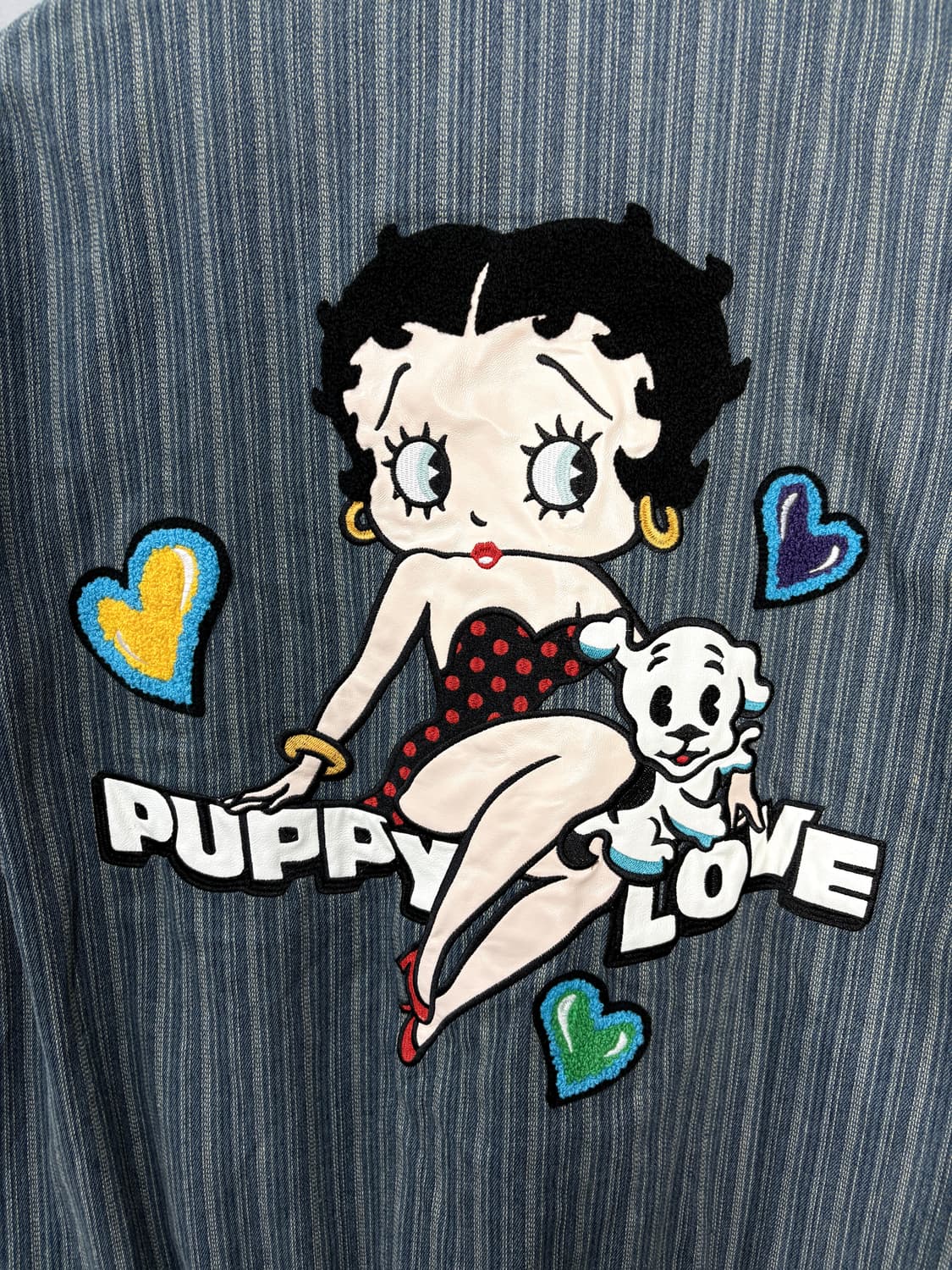 빈티지 베티붑 패치 데님 바시티 자켓 A3527 상품이미지8