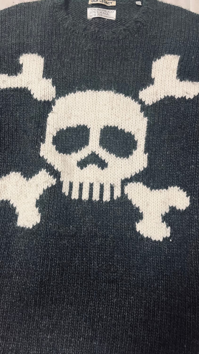 [48]아워레가시 팝오버 해골 니트 상품이미지1