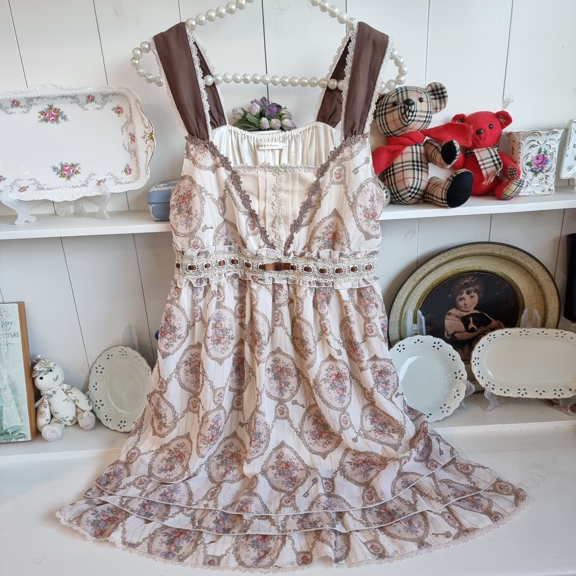 axes femme(악세즈팜) 로코코 플로럴 레이스 원피스 상품이미지4