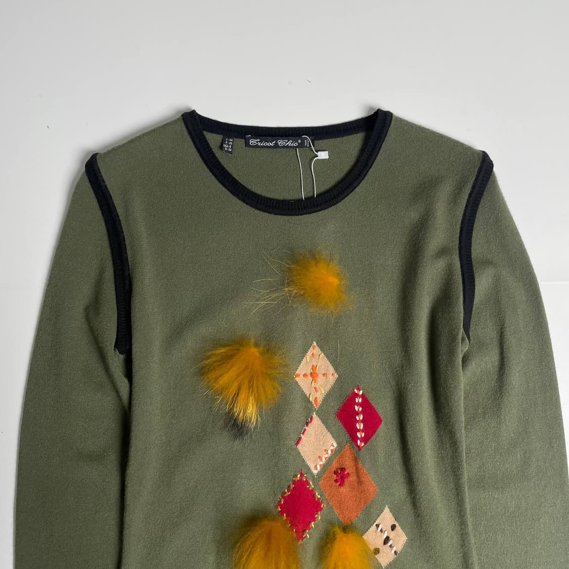 Tricot chic 퍼&아가일 니트 (italy)   상품이미지2