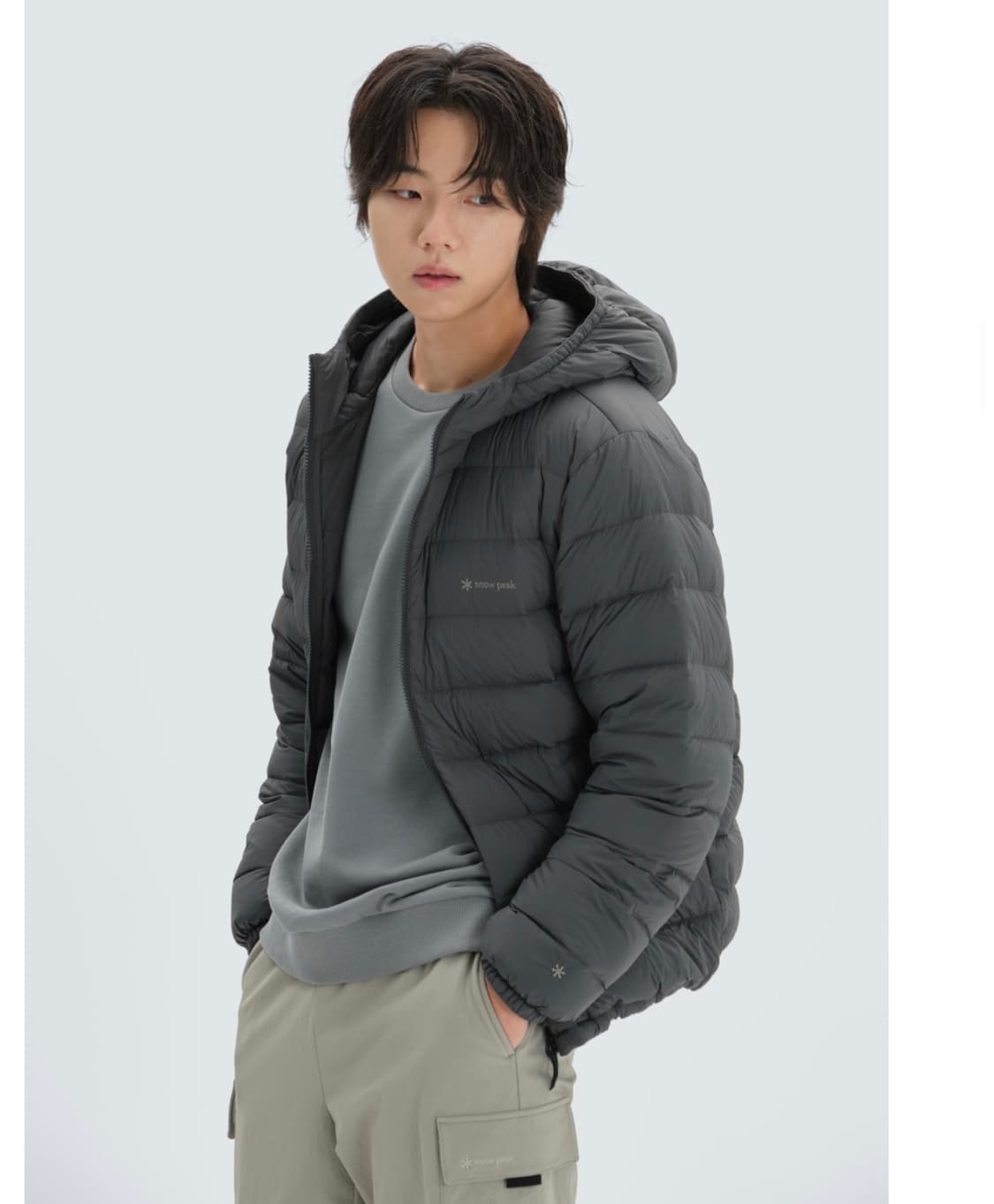 새상품)스노우피크 구스 경량패딩 105 차콜 상품이미지3