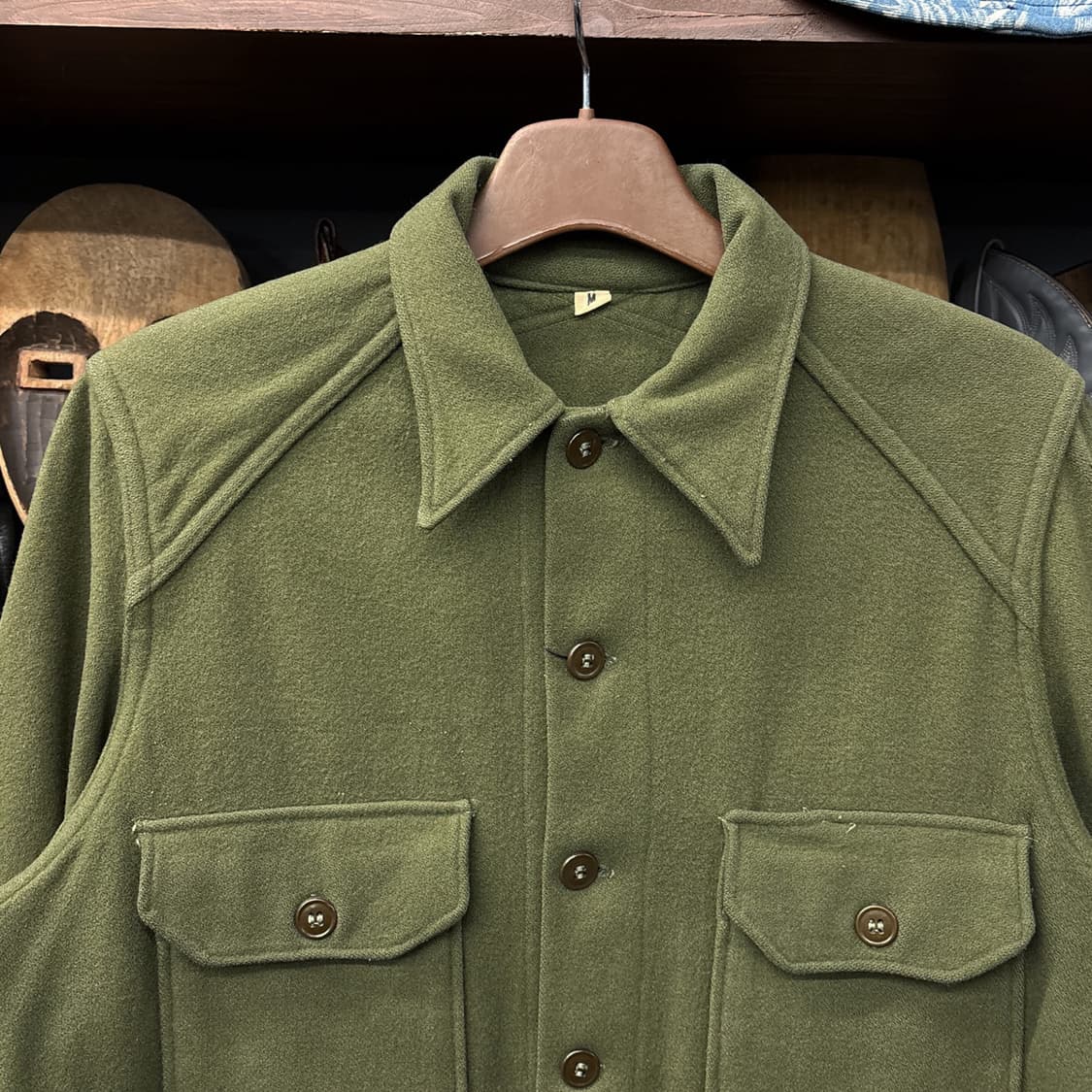 50s US Army 한국전쟁 OG-108 울 필드셔츠 초기형 N1140 상품이미지3
