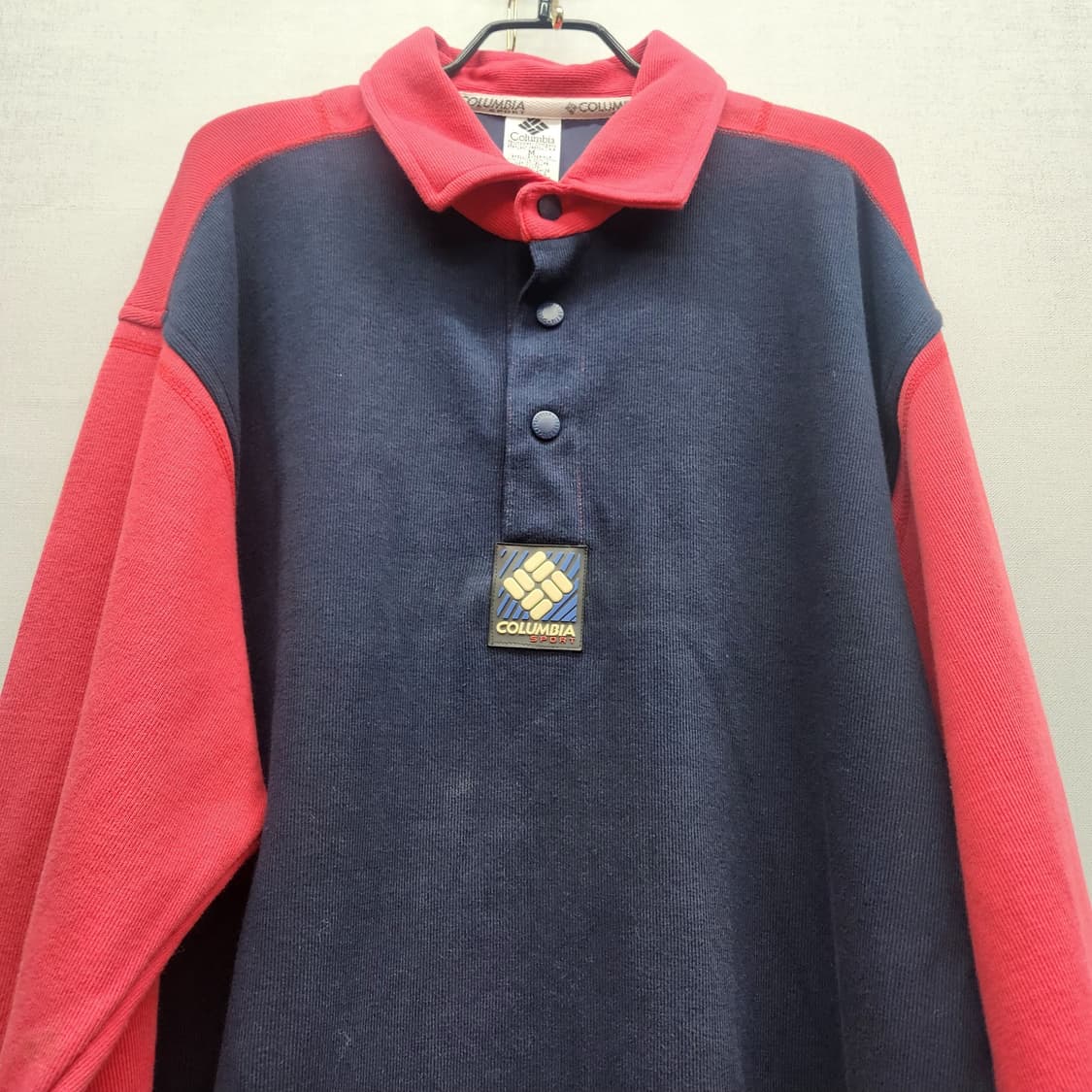 콜롬비아 스포츠 컬러블럭 빈티지 스냅 맨투맨 M(XL) 상품이미지2