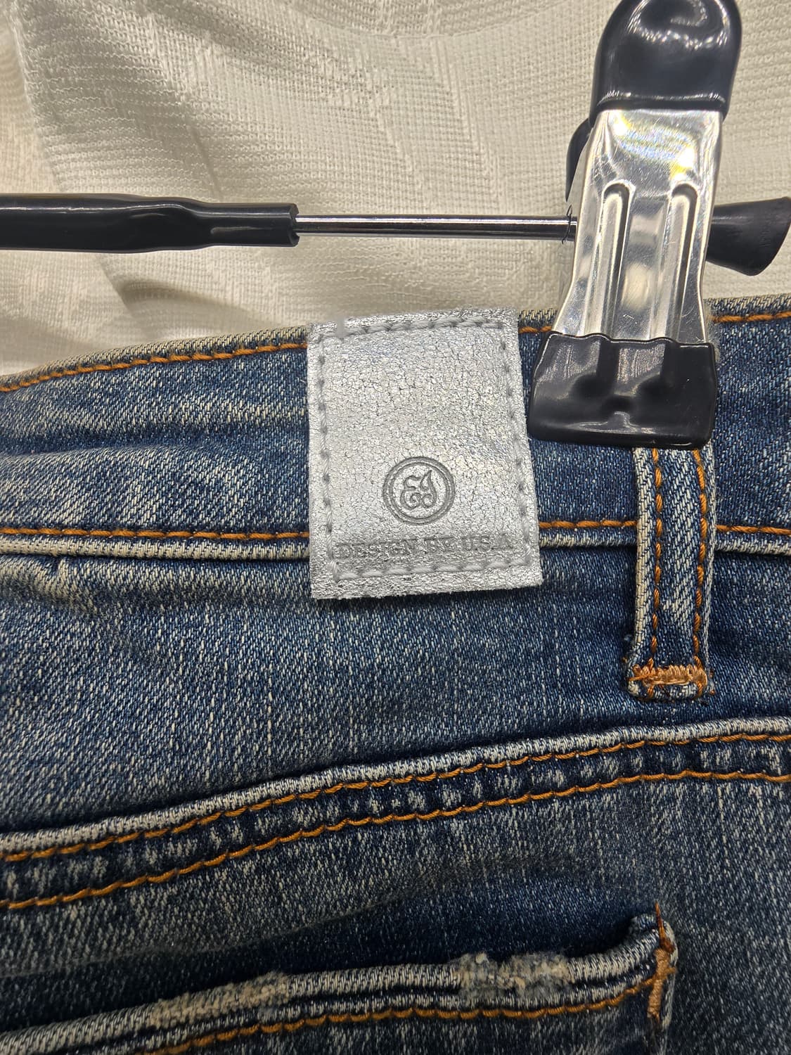 얼진 데미지 부츠컷 청바지 데님 큐빅 장식 상품이미지8