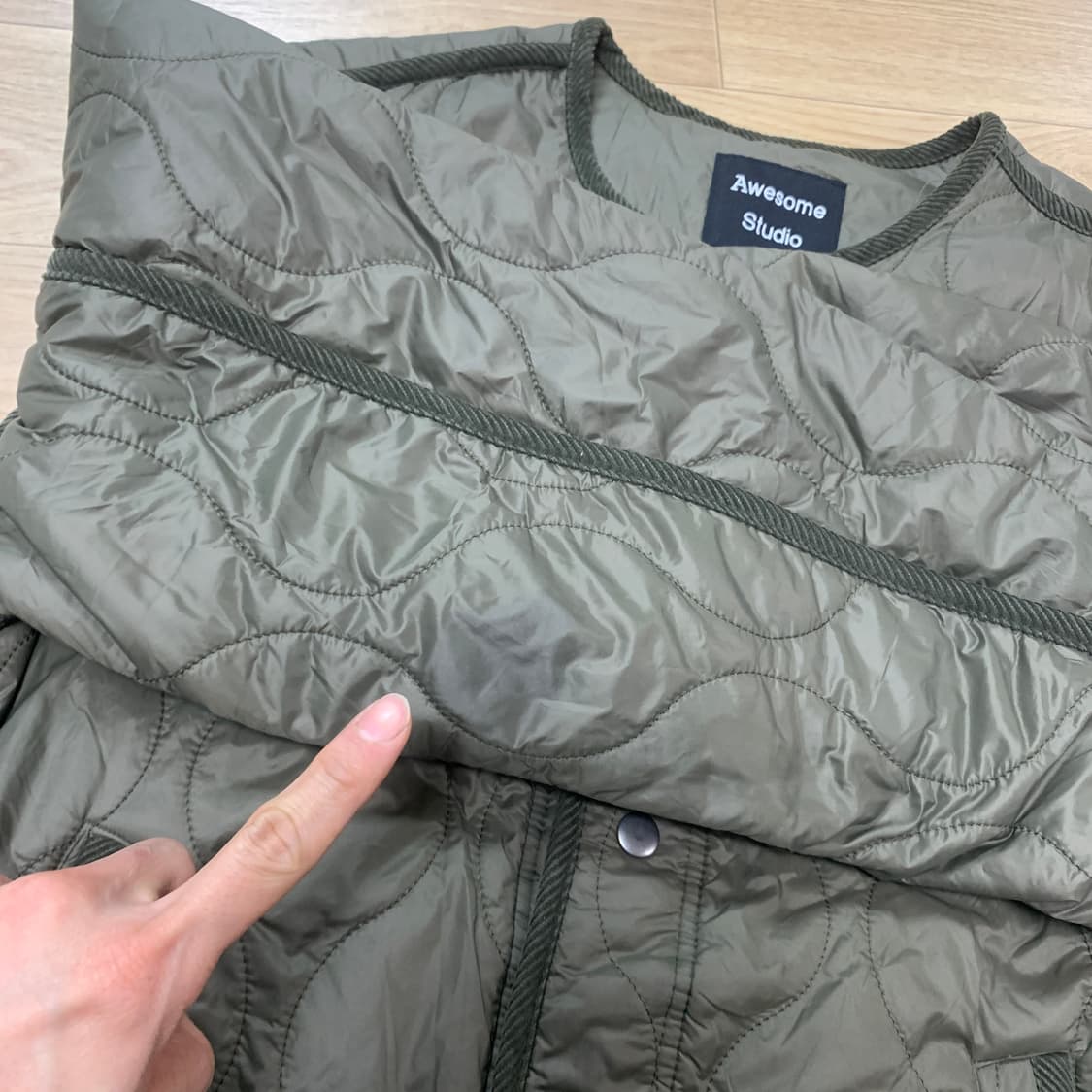 M)Awesome studio 깔깔이 퀼팅 자켓 상품이미지6
