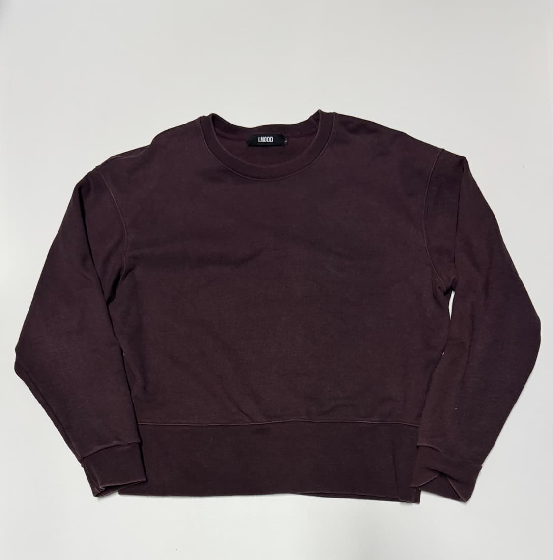 엘무드 Lmood 빈티지 코코아 크롭 맨투맨 L 상품이미지1
