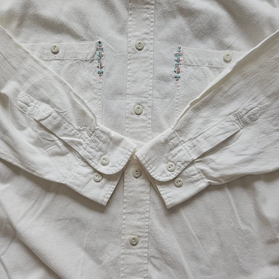 105 L XL GARRISN USEDWASH 자수 긴팔 셔츠 남자 상품이미지5