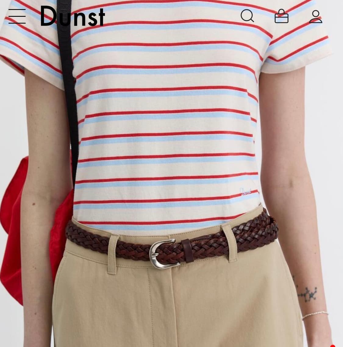 던스트 D-버클 트위스트 가죽 벨트 에스프레소  상품이미지1