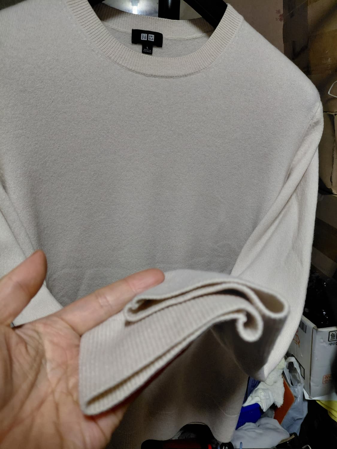 [유니클로]캐시미어100 라운드넥 니트 L(100)사이즈 상품이미지7